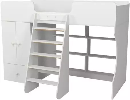Подростковая кровать Капризун 1 чердак Р445 со шкафом