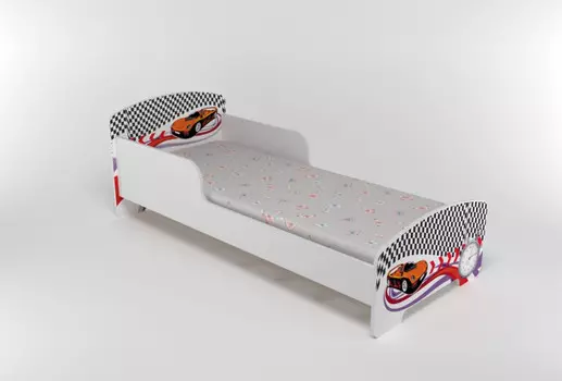 Подростковая кровать Malika Red Rally Classic Racing Sports 160х70