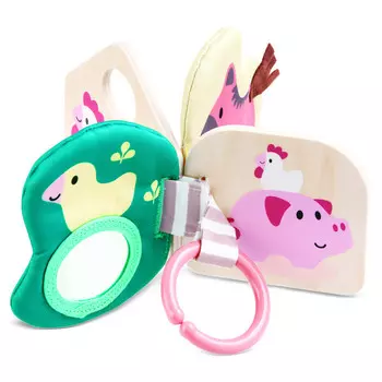 Подвесная игрушка Hape Книжка-подвеска Домашние животные Пастель