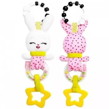 Подвесная игрушка Мякиши Погремушка Зайка Банни