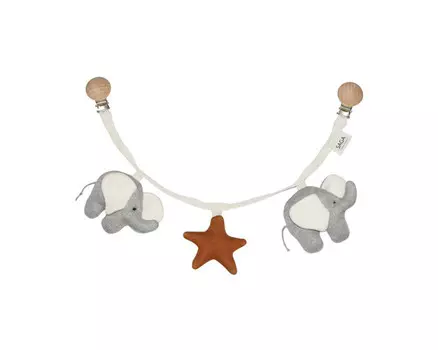 Подвесная игрушка Saga Copenhagen для детской коляски Слоненок Pokka