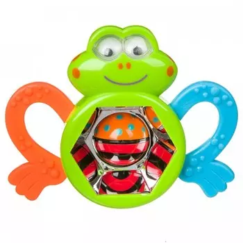 Погремушка Bondibon Игрушка музыкальная Лягушка с прорезывателем