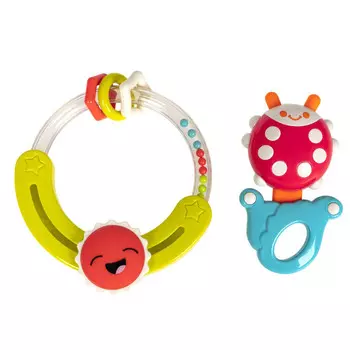 Погремушка Bondibon Набор Baby You Колечко с солнцем Божья коровка с прорезывателями