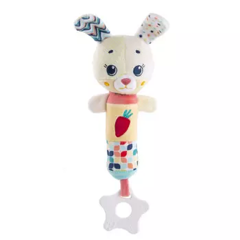 Погремушка Happy Snail пищалка Зайка Лаки 22HSST02RB