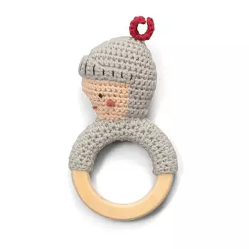 Погремушка Sebra вязаная на кольце Рыцарь