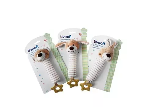 Погремушка Uviton пищалка Animal