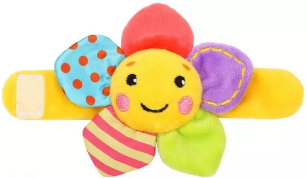 Погремушка Жирафики на руку Радужный цветочек