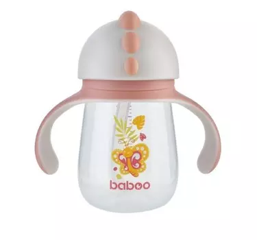 Поильник Baboo Кружка с трубочкой Butterfly 260 мл