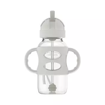 Поильник Dr.Brown's бутылочка с широким горлышком с силиконовой трубочкой и грузиком 270 мл