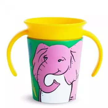 Поильник Munchkin непроливайка Miracle 360 Эко с ручками Слон 177 мл