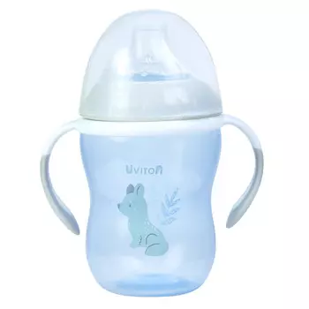 Поильник Uviton непроливайка Soft c силиконовым носиком 250 мл