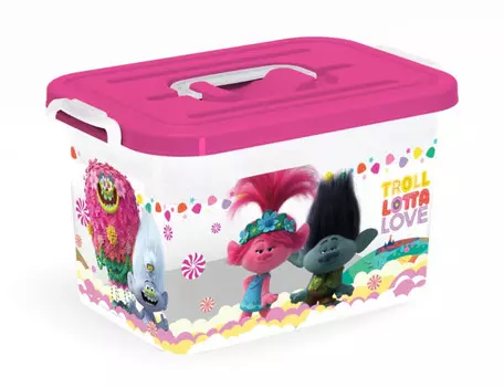 Полимербыт Ящик для игрушек Trolls 6.5 л
