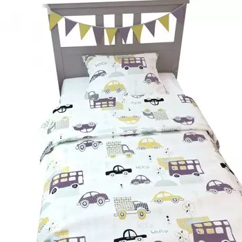 Постельное белье AmaroBaby 1.5 спальное Time to Sleep Город (3 предмета)