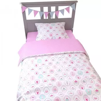 Постельное белье AmaroBaby 1.5 спальное Time to Sleep Пироженки (3 предмета)