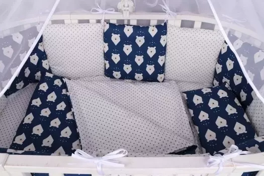 Постельное белье AmaroBaby Baby Boom Белые медведи (3 предмета)
