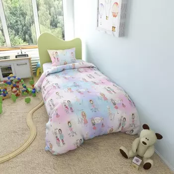Постельное белье AmaroBaby Пододеяльник на молнии Парижанка 145х210 см