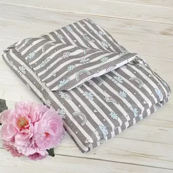 Постельное белье AmaroBaby Пододеяльник на молнии Радуга 147х112 (бязь)