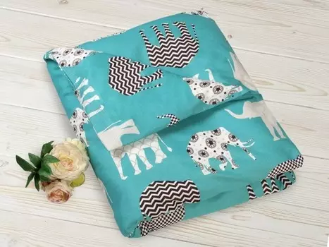 Постельное белье AmaroBaby Пододеяльник на молнии Слоники 147х112 (бязь)