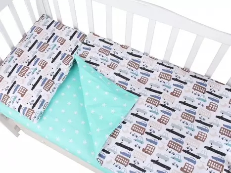 Постельное белье AmaroBaby Трасса бязь (3 предмета)