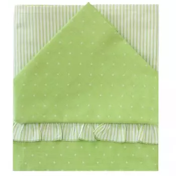 Постельное белье Ангелочки комбинированный с рюшкой №2 (3 предмета)