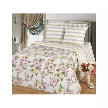 Постельное белье Миланика 2-х спальное поплин Вивьен (4 предмета)