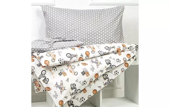 Постельное белье Pituso Ретро машинки 160x80 (3 предмета)