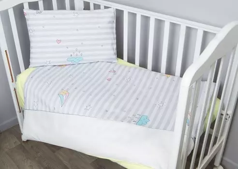 Постельное белье Сонный гномик Серебряная нить (3 предмета)