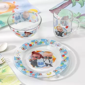 PrioritY Набор посуды Босс-молокосос (3 предмета)