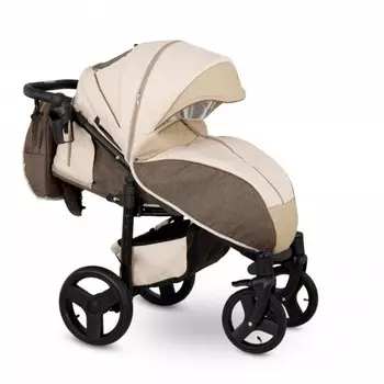 Прогулочная коляска Camarelo Elf экокожа черная рама