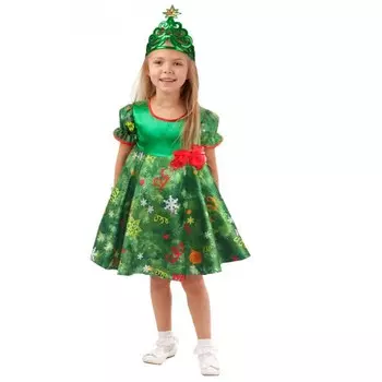 Пуговка Карнавальный костюм Елочка Русские сказки 1026/1 к-18