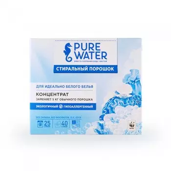 Pure Water Стиральный порошок для белого белья 800 г