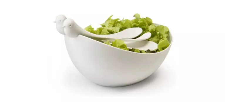 Qualy Салатница с ложками Sparrow