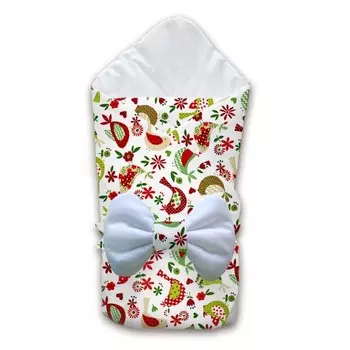 QuQuBaby Одеяло квадратное с бантом Птички