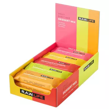 R.A.W. Life Набор орехово-фруктовых батончиков Mix Desserts 15 шт.