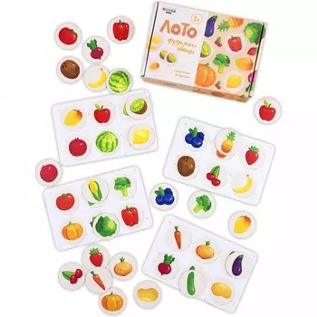 Raduga Kids Лото деревянное Фрукты-овощи RK1197