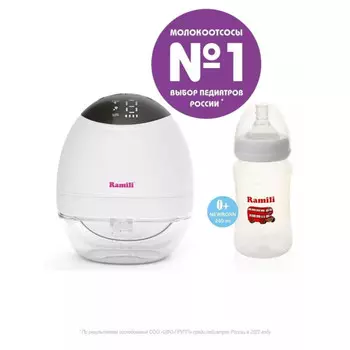 Ramili Двухфазный электрический молокоотсос SE500 с противоколиковой бутылочкой 240 мл