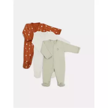 Rant Комбинезон Три-О Hugs and kisses на кнопках с длинным рукавом 3 шт.