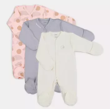 Rant Комбинезон Три-О Hugs and kisses швы наружу с кнопками и царапками 3 шт.