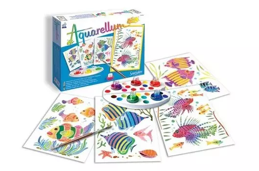 Раскраска SentoSpherE Акварельная Аквариум