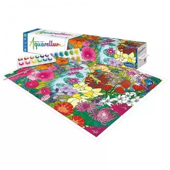 Раскраска SentoSpherE акварельная большая Английский сад