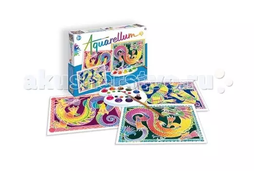 Раскраска SentoSpherE Акварельная Драконы 6130