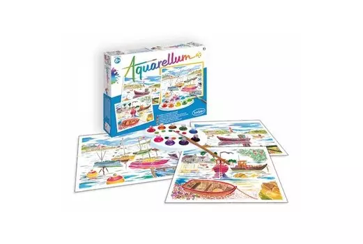 Раскраска SentoSpherE Акварельная Кораблики