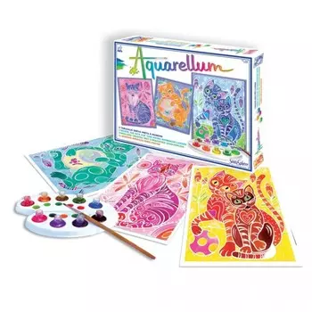 Раскраска SentoSpherE Акварельная Кошки