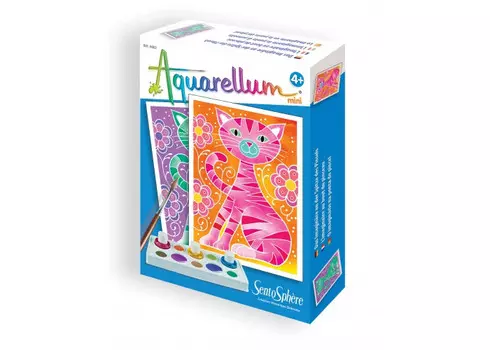 Раскраска SentoSpherE акварельная Кошки мини
