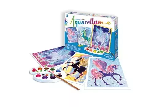 Раскраска SentoSpherE Акварельная Пегасы