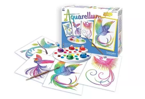 Раскраска SentoSpherE Акварельная Райские птицы