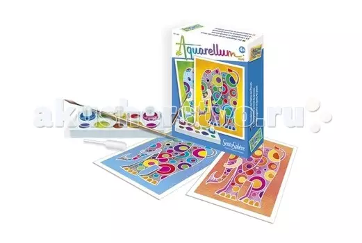 Раскраска SentoSpherE Акварельная Слоны мини