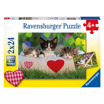 Ravensburger Пазл Сонные котята (2х24 элемента)