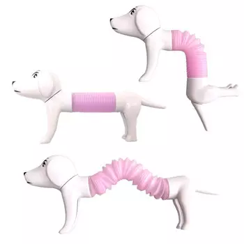 Развивающая игрушка Bondibon антистресс трубочка Собачка с подсветкой