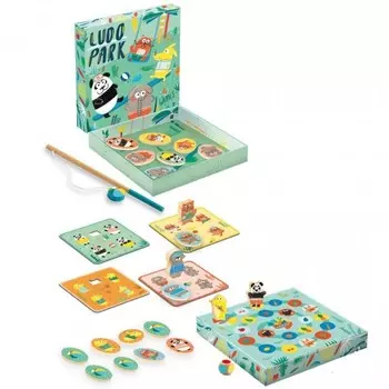 Развивающая игрушка Djeco Настольная развивающая игра Людопарк 4 в 1